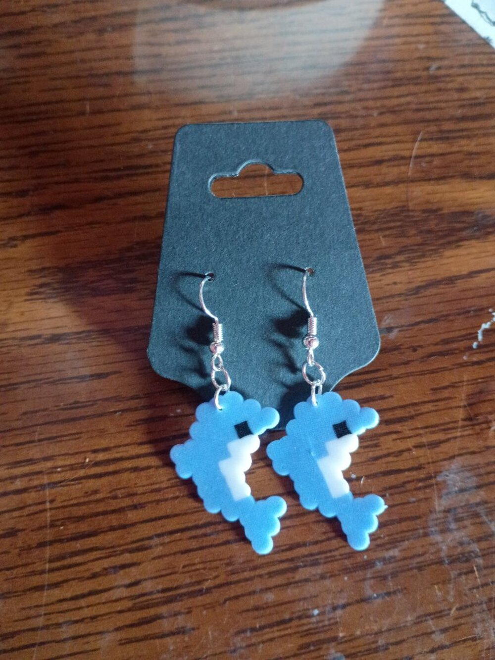 Handmade Blue Dolphin Earrings | Hypoallergenic